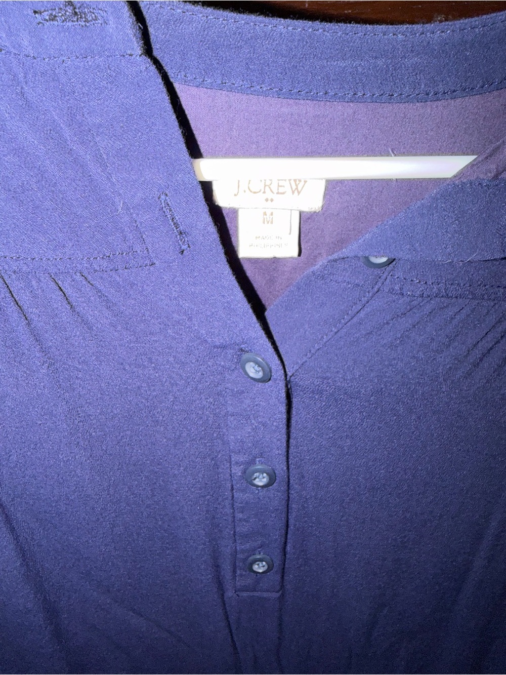 J. Crew Deep Purple Button-Front Women’s Top